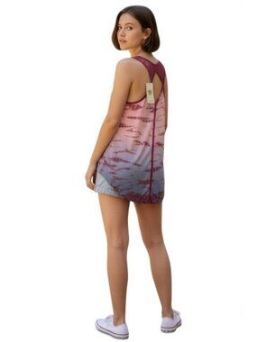 Halcyon Keyhole Back Athletic Tank Top Pink M
